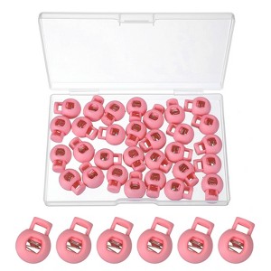 Unique Bargains Plastic Adjustable Draw String Clip Ends Spring-Loaded Buckle Round Cord Locks 30 Pcs - 1 of 3