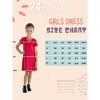 24seven Comfort Apparel Girls Short Sleeve Girls T Shirt Dress - 4 of 4