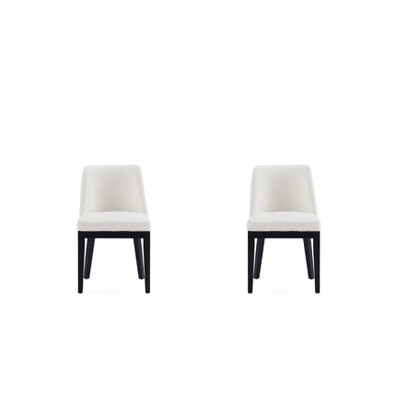 Set Of 2 Gansevoort Modern Faux Leather Dining Chairs Manhattan Comfort Target