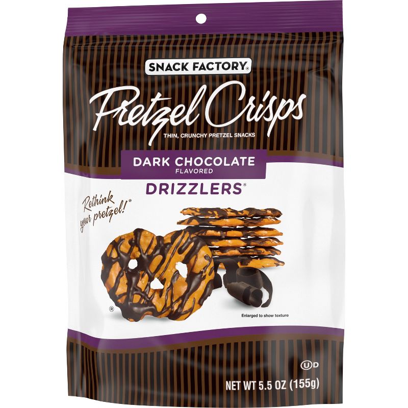 Snack Factory Pretzel Crisps Drizzlers Dark Chocolate Drizzled Pretzels - 5.5oz, 5 of 6