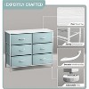 Sorbus 6 Drawers Dresser- Storage Unit with Steel Frame, Wood Top, Fabric Bins - for Bedroom, Closet, Office and more - 4 of 4