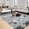 Area Rugs Geometric Neutral Living Room Rug Stain-Resistant Low Pile Non Slip Indoor - 3 of 4