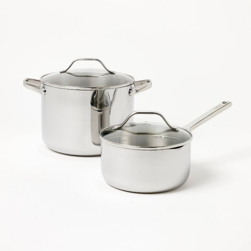 7pc Stainless Steel Cookware Set Silver - Figmint&#8482;, 5 of 9