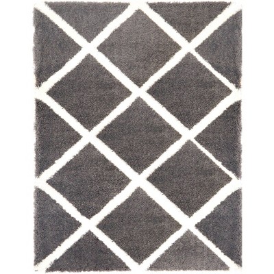 7'10"x10'2" Carmela Rug Dark Gray/Ivory - SoHome