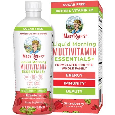 Maryruth's Morning Multivitamin Liquid, Strawberry, 32 Oz : Target