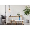 Elegant Lighting Lyle 1 light Brass and frosted white glass plug in pendant - 2 of 4