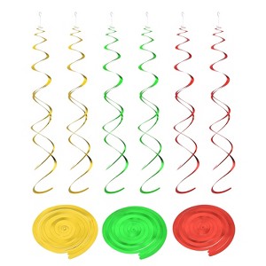 Unique Bargains Party Decoration Hanging Swirls Double Strip Streamer 30 Pcs - 1 of 4