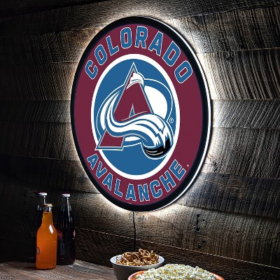 Evergreen Ultra-Thin Edgelight LED Wall Decor, Round, Colorado Avalanche- 23 x 23 Inches Made In USA