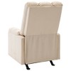 vidaXL Massage Reclining Chair Cream Fabric - 3 of 4