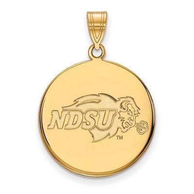 Black Bow Jewelry 14k Yellow Gold North Dakota State Bison NCAA Large Pendant