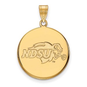 Black Bow Jewelry 14k Yellow Gold North Dakota State Bison NCAA Large Pendant - 1 of 3