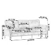 NicBex 82.68 Inch Faux Leather 3-Seater Sofa with Nailhead Trim for Living Room,Apartment,Office - 3 of 4