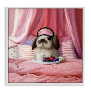 Stupell Industries Bunny with Breakfast In Bed, 12" x 12" - 1 of 4
