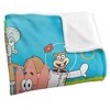 Kids' Spongebob Spongebob Group Scene Silky Touch Blanket White 36X58 - 3 of 4