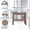 Acekool HDPE Shower Bench Waterproof 2-Tier Storage Ergonomic Curved Seat 400 lbs for Bathroom - 3 of 4