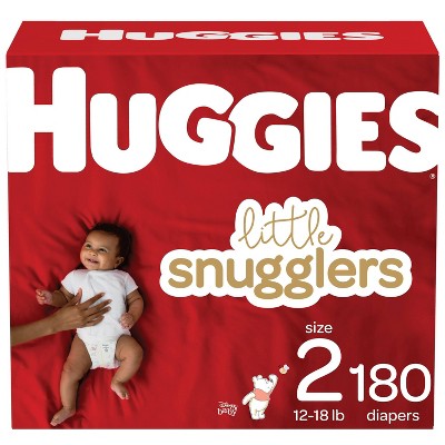 Image of Huggies Little Snugglers Diapers - Size 2 - 180ct