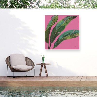 "Welcome to Paradise XI on Pink" Outdoor Canvas