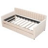 NicBex 79.9" Daybed with Storage Upholstered Day bed Velvet Fabric Twin Size Daybed with 2 Spacious Drawers for Bedrooms - 3 of 4