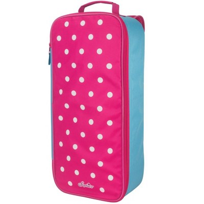 Sophia’s Polka Dot Doll Carrier Suitcase for 18” Dolls, Teal/Hot Pink