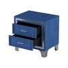 Nightstand, Side Tables Bedroom With 2 Drawers, Metal Legs, Mid Century Velvet Bedside Table, End Side Table, Fully Assembled Except Legs And Handles - 4 of 4