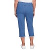 Alfred Dunner Womens Denim Fringe Capri Pant - 2 of 4