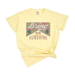 Simply Sage Market Women's Bring On The Sunshine Stars Short Sleeve Garment Dyed Tee - 1 of 2