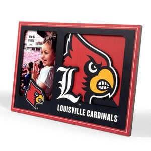 NCAA Louisville Cardinals Logo 4" x 6" Picture Frame: MDF Tabletop Display - 1 of 4