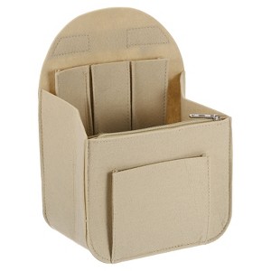 Unique Bargains Protective Lining Makeup Bags and Organizers Encrypted Felt Purse Insert 7.7" x 5" x 11" - 1 of 4