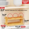 SpaceAid Bamboo Water Bottle Organizer with Labels for Kitchen and Pantry,(2-Tier, Hold 6 Bottles) - 3 of 4