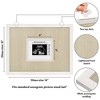 Americanflat 12x16 Baby Shower Guest Book with 80 Heart Tokens - Fits 3x4 Baby Sonogram or Photo - Includes Pink and Blue Mats - White - 2 of 4