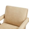 Okak Modern Natural Style Upholstered Armchair with Solid Wood Frame,Reading Leisure Chair for Living Rooms,Relaxation Areas - 3 of 4