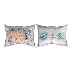 Rosewood Ranch Accent Pillow – Succulent Garden 18x13 Inch Climaweave by Manual Woodworkers and Weavers - 1 of 3