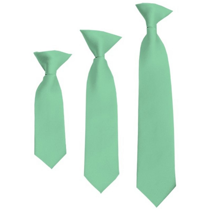 Solid Color Pre-tied Clip On Necktie For Boy, 1 of 5