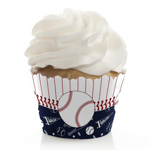 Big Dot of Happiness Batter Up - Baseball - Baby Shower or Birthday Party Decorations - Party Cupcake Wrappers - Set of 12 - image 1 of 4