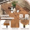 Tangkula 5PCS Dining Table Set for 4 Rectangular Kitchen Table & 4 Chairs w/ Metal Frame Walnut - 4 of 4