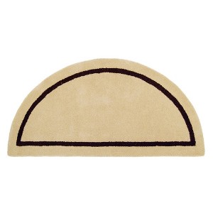 44" Long Minuteman International Contemporary Half Round Hearth Rug Mesa Tan - ACHLA Designs: Flame Resistant, Wool, Indoor Use - 1 of 4