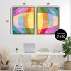 Stupell Industries Oblique Neon Flare 2pc Floating Frame Art Set - 3 of 4