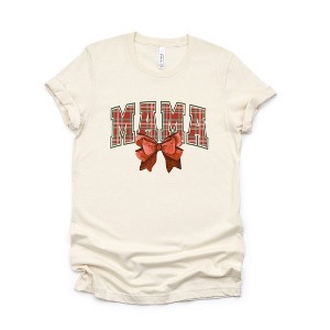 Simply Sage Market Women's Coquette Plaid Mama Short Sleeve Graphic Tee - 1 of 4
