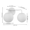 JONATHAN Y Louis Parisian Globe Metal/Frosted Glass Modern Contemporary LED Vanity Light - 4 of 4