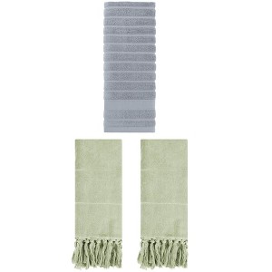 REGALWOVEN 3 Packs Solid Absorbent Soft Cotton Hand Towels 14" x 30" - 1 of 4