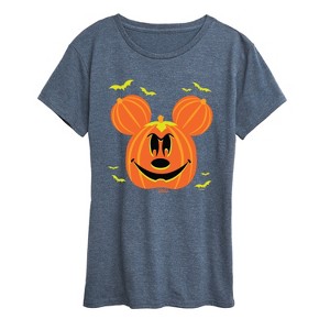 Women's - Disney - Pumpkin Mouse Short Sleeve Graphic T-Shirt - 1 of 4