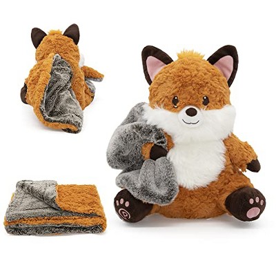 Plushible Blankie Besties 2-in-1 Plush and Blanket Farley the Fox