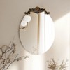 ARTLOGE 29/33/37in Large Oval Vintage Baroque Mirror with Embossed 3D Pattern Antique Frame - 3 of 4