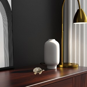 Decorative Object Metal Turtle Figurine with Textured Shell for Home Office Bedroom Living Room Display Accent - 2" Silver & Metallic - 1 of 4