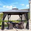 10x10 Outdoor Patio Gazebo Canopy Tent With Ventilated Double Roof And Mosquito net(Detachable Mesh Screen On All Sides) - 2 of 4