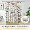 LunaLulinlk Floral Shower Curtain with Hooks – Heavy-Duty Mold/Mildew-Resistant - 4 of 4
