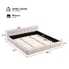 Kumasinova Elegant Chenille Upholstered Bed Frame with Checkerboard Design,Queen/King Size Platform Bed,No Box Spring Required,Beige - 3 of 4