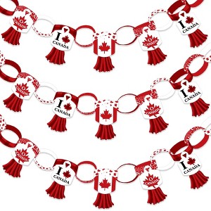 Big Dot of Happiness Canada Day - 90 Chain Links and 30 Paper Tassels Decoration Kit - Canadian Party Paper Chains Garland - 21 feet - 1 of 4