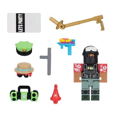 Roblox Avatar Shop Series Collection Party Swat Team Figure Pack Includes Exclusive Virtual Item Target - wwe roblox avatar