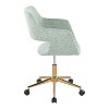 Okak Modern Office Chair with Golden Metal Base, 360 Swivel Chair with Adjustable Height, Criss Cross Chair for Office, Home - 3 of 4